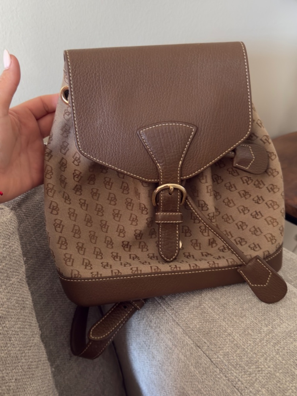 Dooney and Bourke backpack Canvas/ Leather
